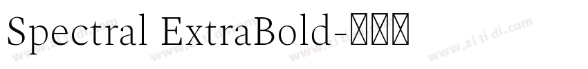 Spectral ExtraBold字体转换
